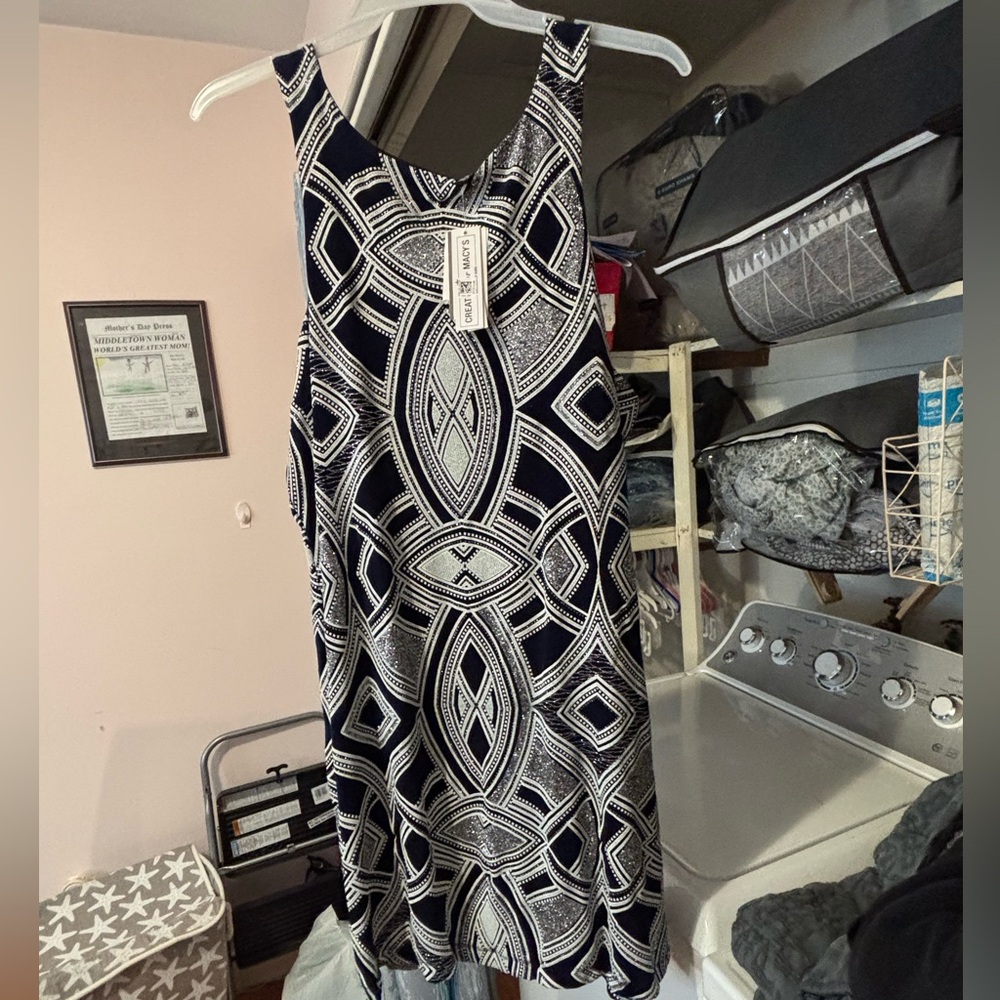 NWT navy and silver dress